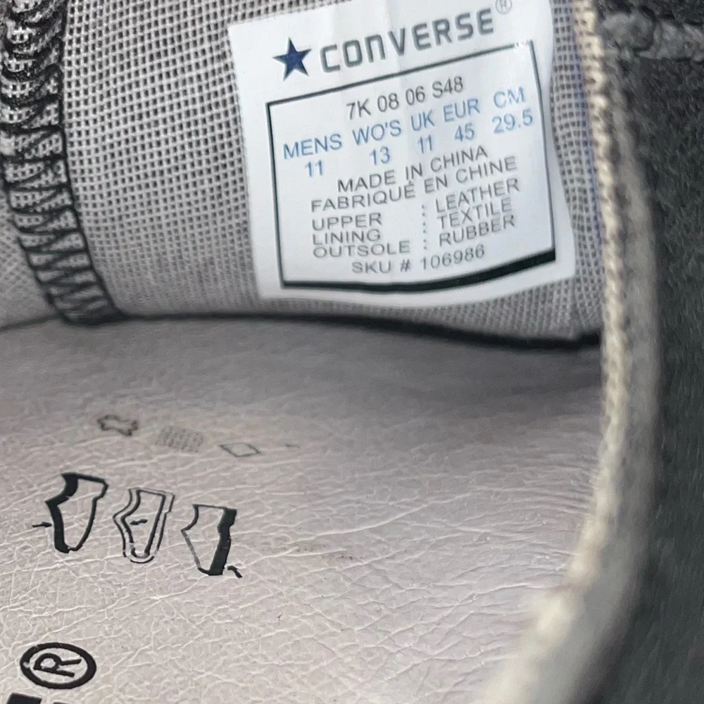 Converse Leather Low Top Sneakers Unisex Size 11 Men’s / 13 Women’s - Picture 8 of 8